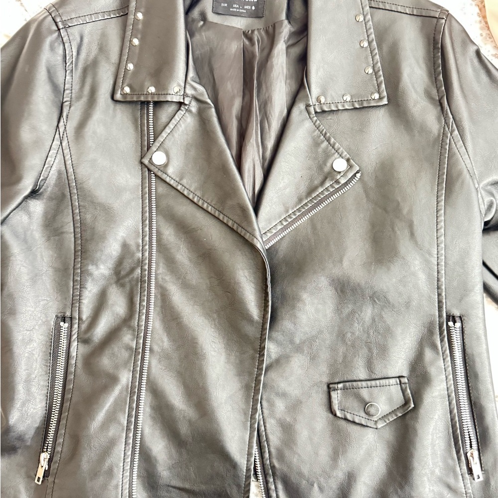 Women's Black Faux Leather Jacket